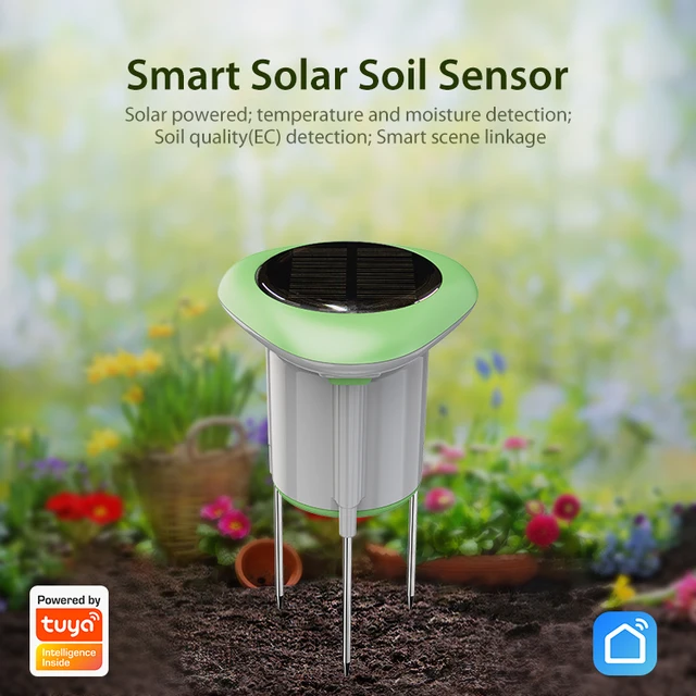 Tuya Smart WiFi Soil Sensor Solar Powered Planting Temperature and Humidity Meter IP66 Wireless Soil Tester Turf Gardening 6
