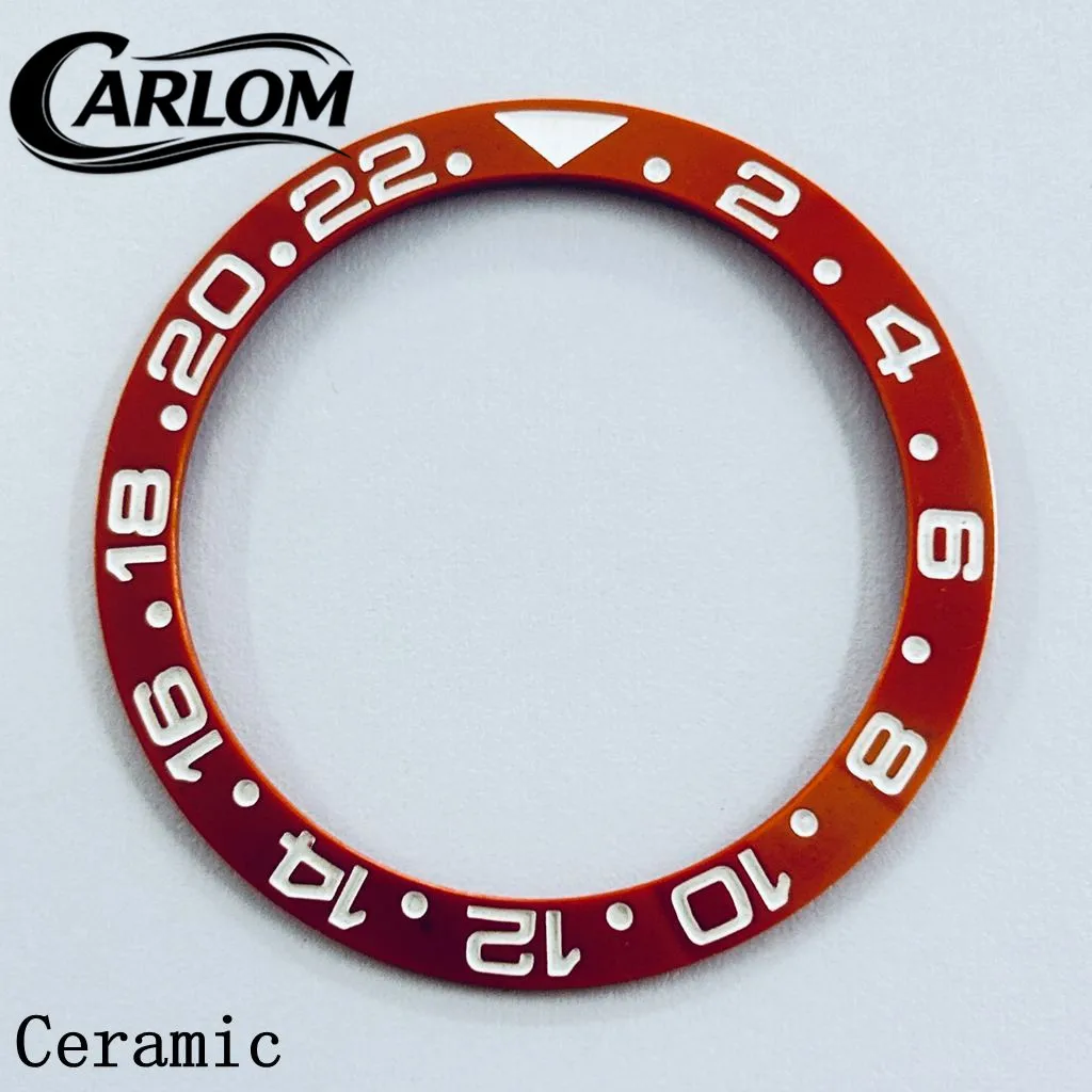 Black Blue Green Gray Ceramic Aluminium Sloping Bezel Insert