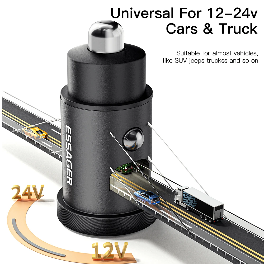 45W USB Car Charger Quick Charge4.0 QC PD 3.0 SCP 5A USB Type C Car Fast Charging For iPhone 14 13 Huawei Samsung Xiaomi car charger car phone charger phone charger phone charger adapter