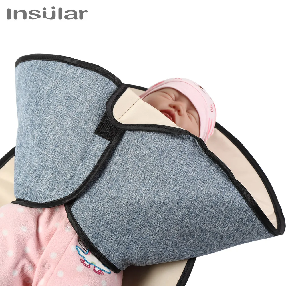 Portable Baby Changing Mat Infant Multifunction Diaper Changing Pad Newborn 2 IN 1 Waterproof Pad Cover Storage Bag