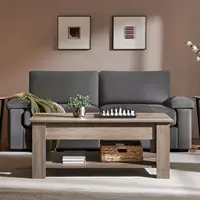 Lift Top Coffee Table with Hidden Compartment and Storage Shelf, Rising Tabletop Dining Table for Living Room Reception Room 1