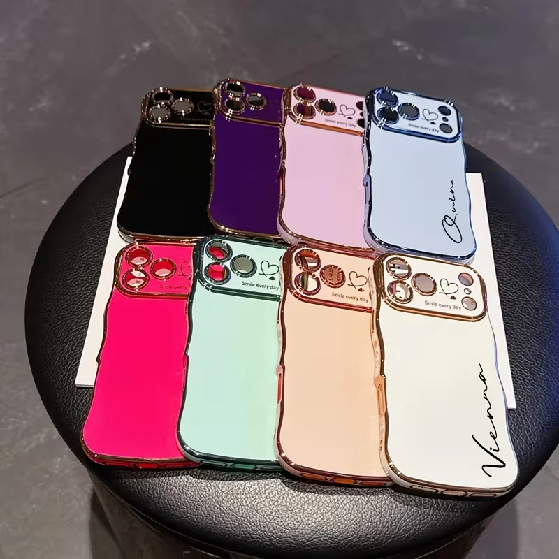 Customized Name Personalized Plating Large Wave Frame with Heart-shaped Pattern thumbnail 6