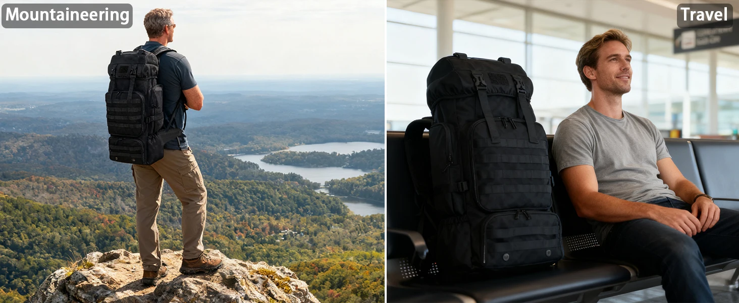 80L Hiking Backpack Camping Rucksack