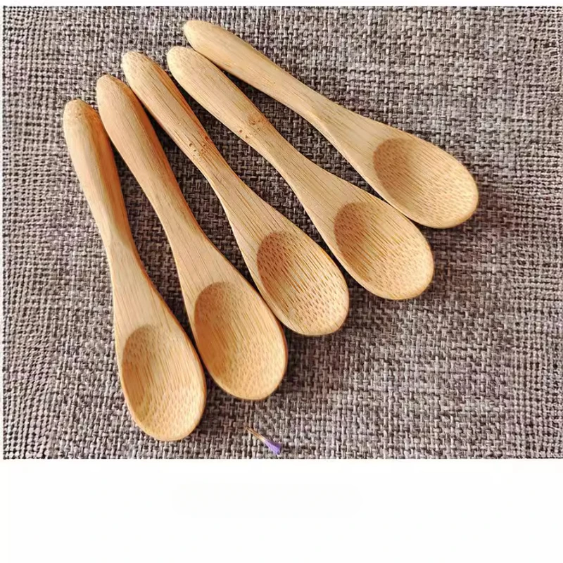 Small Wooden Spoon Kitchen Supplies Long Handle Solid Wood Spoon Coffee Accessories Dessert Coffee Honey wooden spoon