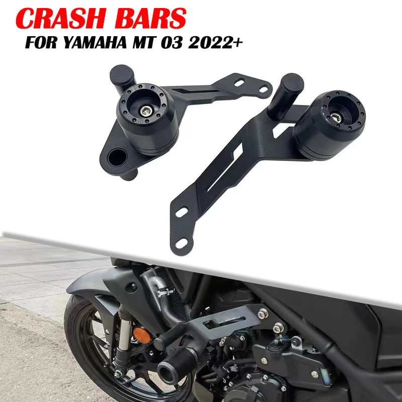 

For YAMAHA MT03 2022 Frame Crash Protection MT 03 Motorcycle Engine Anti Drop Ball POM Aluminum Slider Falling Protector