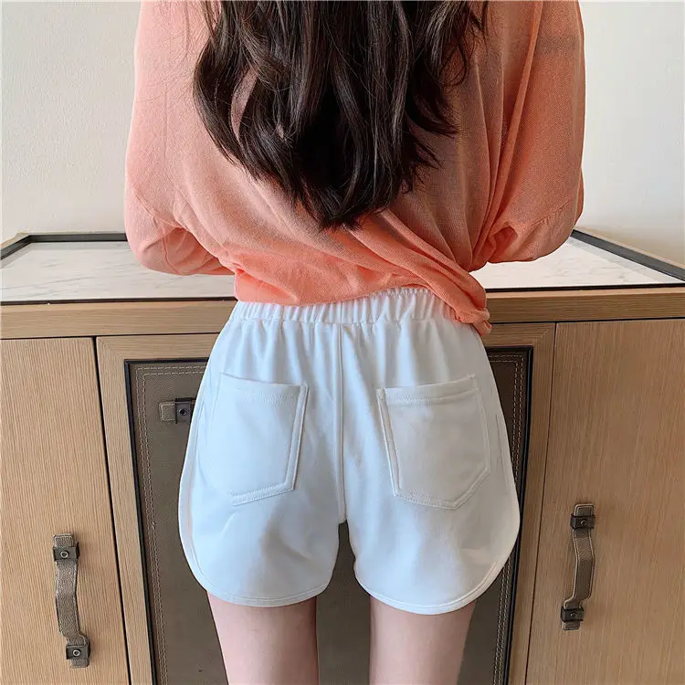 Korea Ulzzang plus size high waist slim loose shorts Letter printing Vintage women shorts casual fashion punk new hip-hop shorts cotton shorts