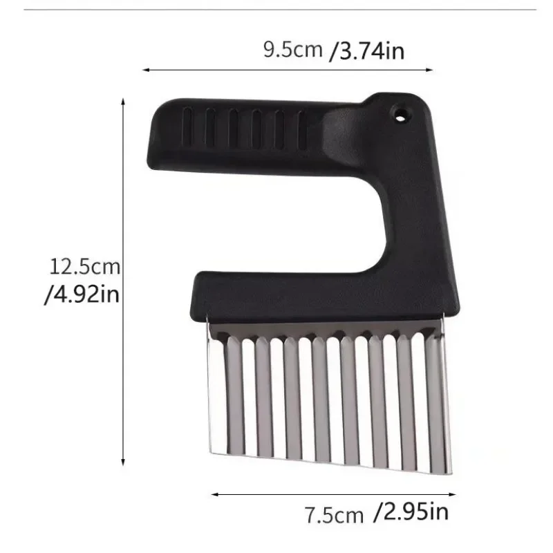 1PC Hand-held Stainless Steel Wave Potato Cutting Fries Mace Knife Multi-functional Vegetable Cutter Kitchen Tools