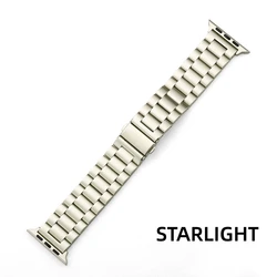 Elegant Stainless Steel Watch Strap - Premium Metal Belt for 38mm 40mm 41mm (13 starlight)
