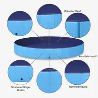 Piscine pour enfants ronde Ø 300 x 38 cm bleue, piscine pour enfants dans le jardin et sur la terrasse, bassin pour jeux d'été et plaisir aquatique, piscine familiale pour loisirs en plein air, grande piscine pour la maison et les vacances 5