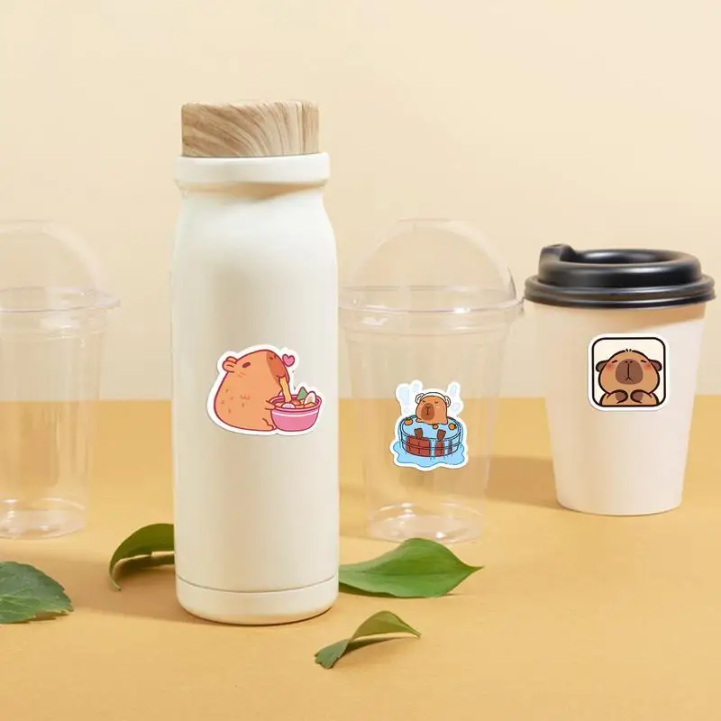 50pcs Cute Cartoon Capybara Animal Stickers Kids Gift Waterproof Graffiti Decals for Laptop Luggage Phone Notebook Bicycle