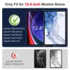 Screen Protector for Samsung Galaxy Tab S7 Plus/ S7 FE /S8 Plus /S9 Plus /S9 FE Plus 12.4 Tempered Glass for S9+ S9 FE+ S8+ S7 + 2