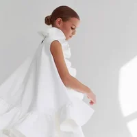 Fille été nouvelle robe sans manches volants princesse mariage luxe enfants mode vêtements bébé anniversaire spectacle robes tenue Wz1326 3