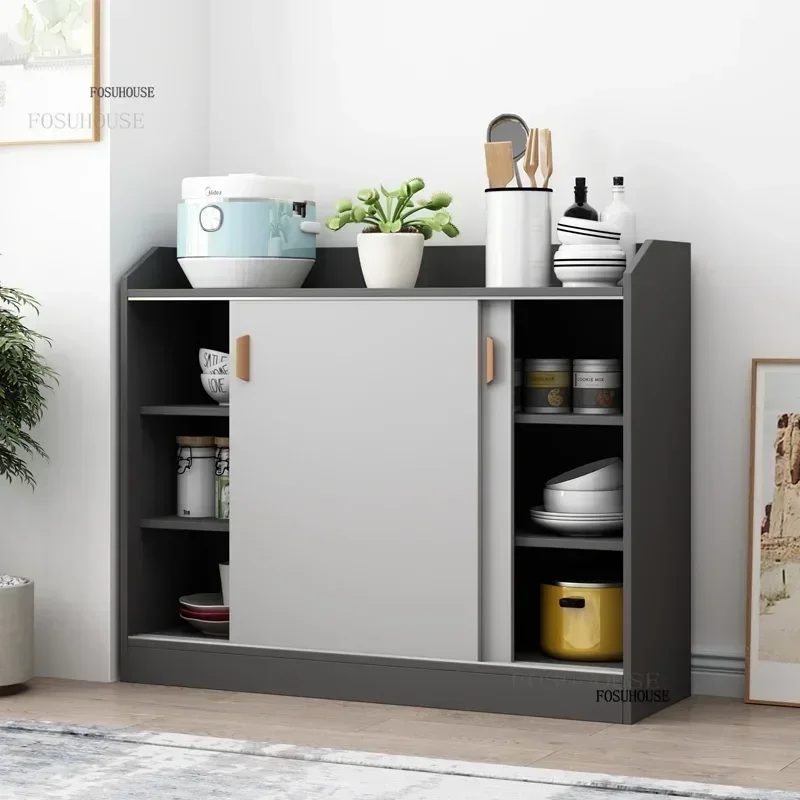 Modern Apartment Kitchen Cabinets Indoor Balcony Side Cabinet Simple Restaurant Storage Locker Living Room Cupboard with Door M 6