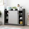 Modern Apartment Kitchen Cabinets Indoor Balcony Side Cabinet Simple Restaurant Storage Locker Living Room Cupboard with Door M 6