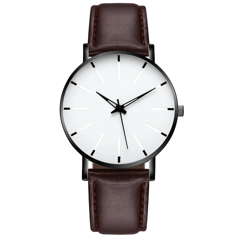2022 Minimalist Men's Fashion Ultra Thin Watches Simple Men Business Leather Belt Quartz Watch Relogio Masculino 