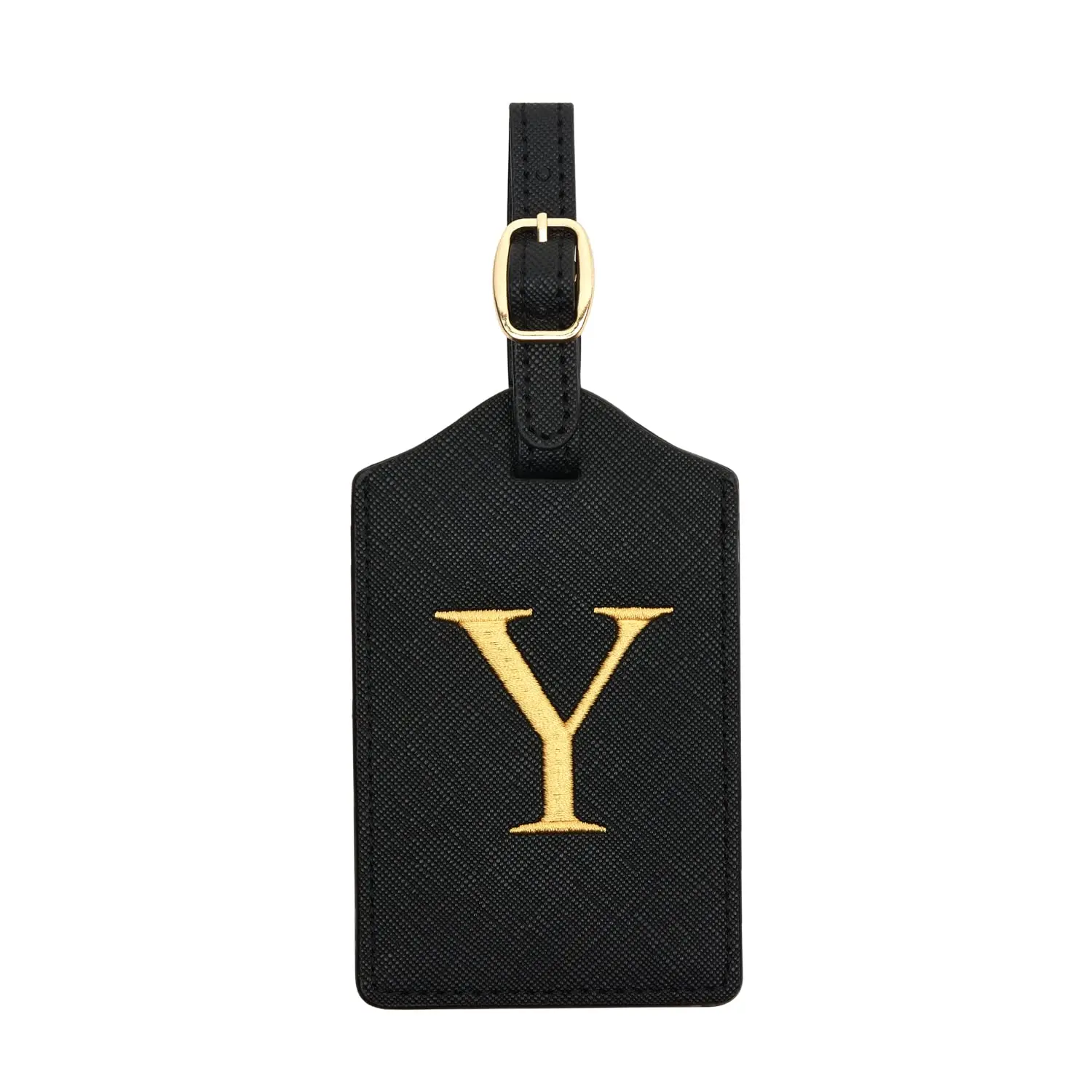 Enhanced PU Leather Luggage Tag with Privacy Cover & Name Card Slot