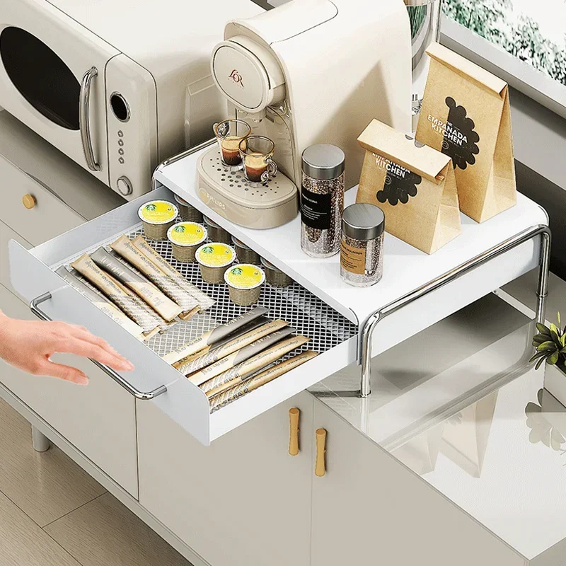 Capsule Coffee Display Rack Storage drawer Large Size Table Top Tea Bag Storage Box Coffee Machine Base Drawer Shelves