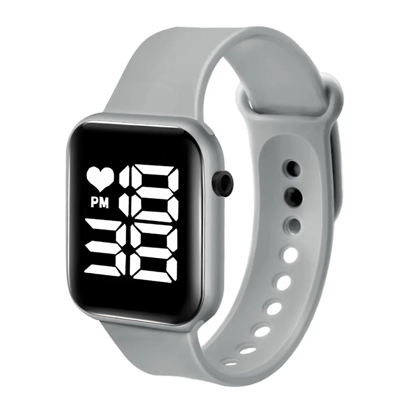 Digital Watch Brand Sports Electronic Watch For Women Men Children Big Screen Square LED Student Wrist Watches