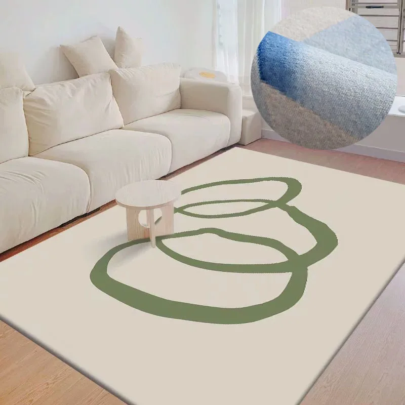 Simple-Rugs-for-Bedroom-Wabi-Sabi-Style-Cloakroom-Carpet-Light-Green ...