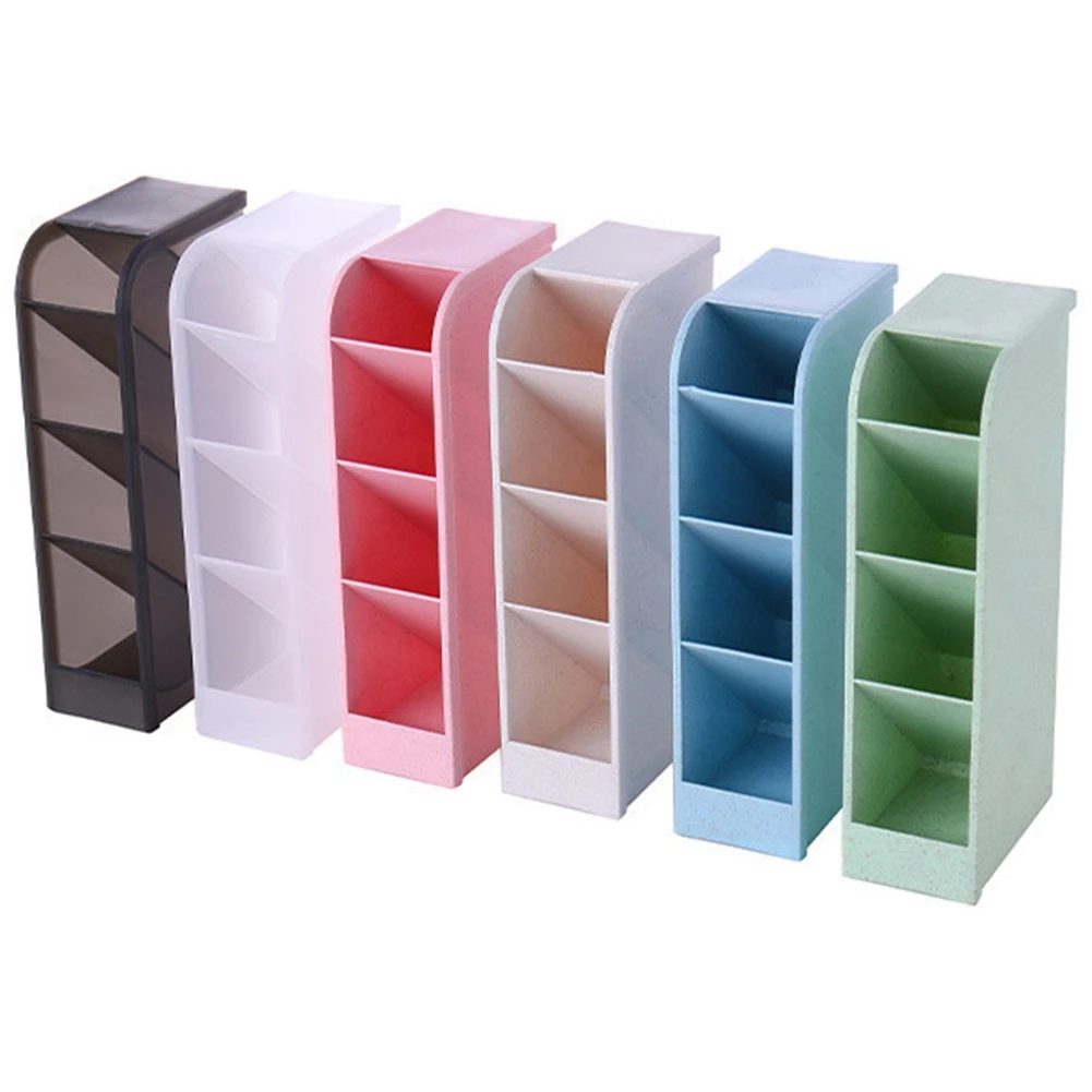 6-Pcs-Transparent-4-Grid-Diagonal-Pen-Holder-Pencil-Desktop-Storage-Box ...