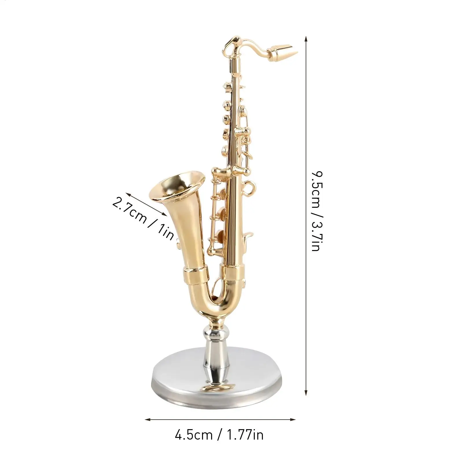 Saxophone Model Miniature Saxophone Model Collectible Musical Instrument With Stand Case For Display Home Decoration Christmas