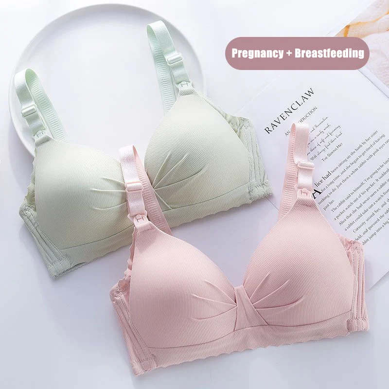 Women Breastfeeding Bra Leakproof Front Button Underwear For Sleeping  Comfortable Thin Cup Front Open Nursing Bra