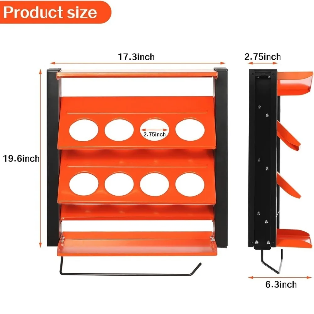 Spray Can Holder Wall Mounted Multilayer Spray Bottle Storage Rack Hangable Paper Towel Utility Tool Cabinet Garage Workshop tool organizer