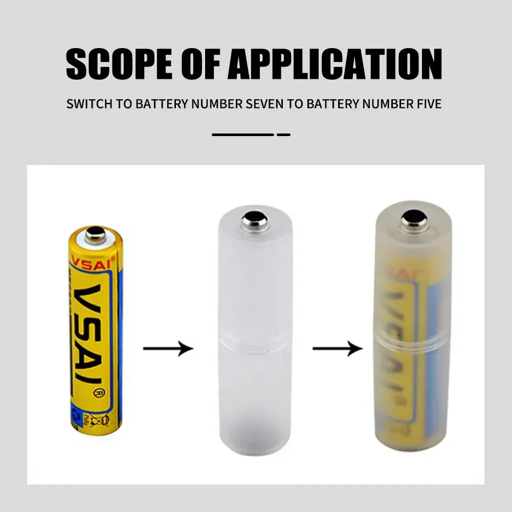 Battery box 4Pcs AAA to AA size cell battery box converter batteries holder plastic case adapter switcher for AAA to AA battery