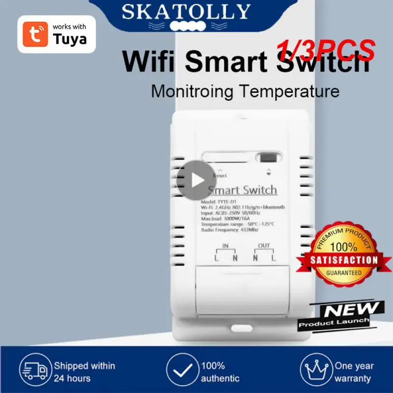 

Переключатель температуры Tuya Wi-Fi, 16 А, 3000 Вт, 1/3 шт.