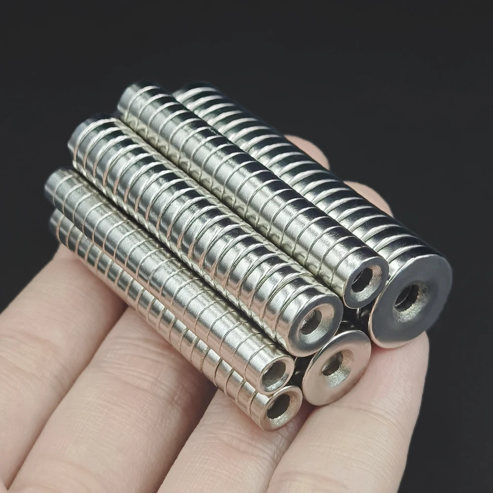 Neodymium Magnets Round 6/7/8/10/12/15mm x 3mm Hole3mm N35 Permanent NdFeB Super Strong Magnetic Disc