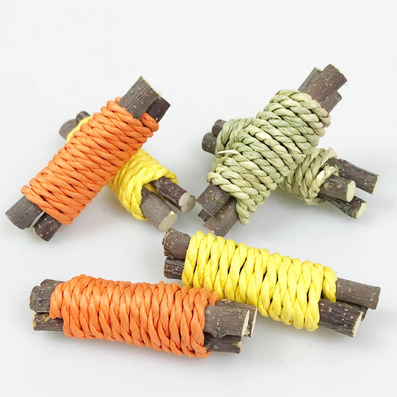 Pet Chew Toys 3 Pieces Rabbit Toy Hamster Chew Toys Set Molar Teeth Care for Pet Rat Guinea Pigs Wooden Branch pet chew toys,pet toys,pet teeth grinding toy,hamster toy