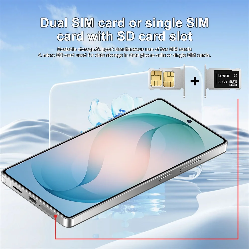 K-Touch C26 Ultra Mobile Phones Android 15 Smartphone Cell phone 7.3 Inch 16+48MP Camera 22GB+2TB 7800mAh Wifi GPS Face Unlocked 5G Dual SIM Long Battery Cellphones For Men Women