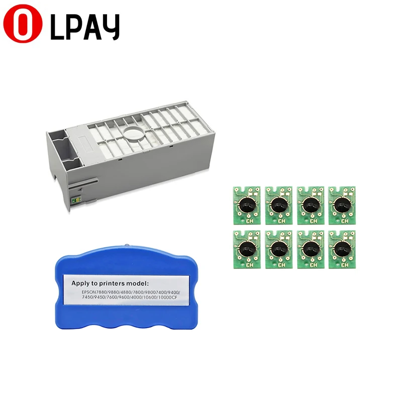 Maintenance Tank Chip + Resetter For Epson 4800 4880 7600 7700 7800 7880 7890 7900 9600 9700 9800 9880 9890 9900 Waste Ink Tank