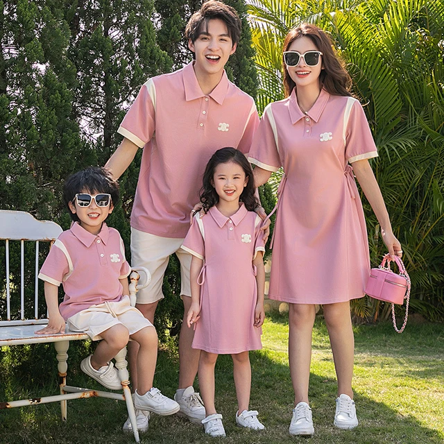 Josaywin-Ensemble de vêtements de famille pour mère et enfant, t-shirt polo  pour fille et père, tenues parent-enfant, vêtements d'été - AliExpress