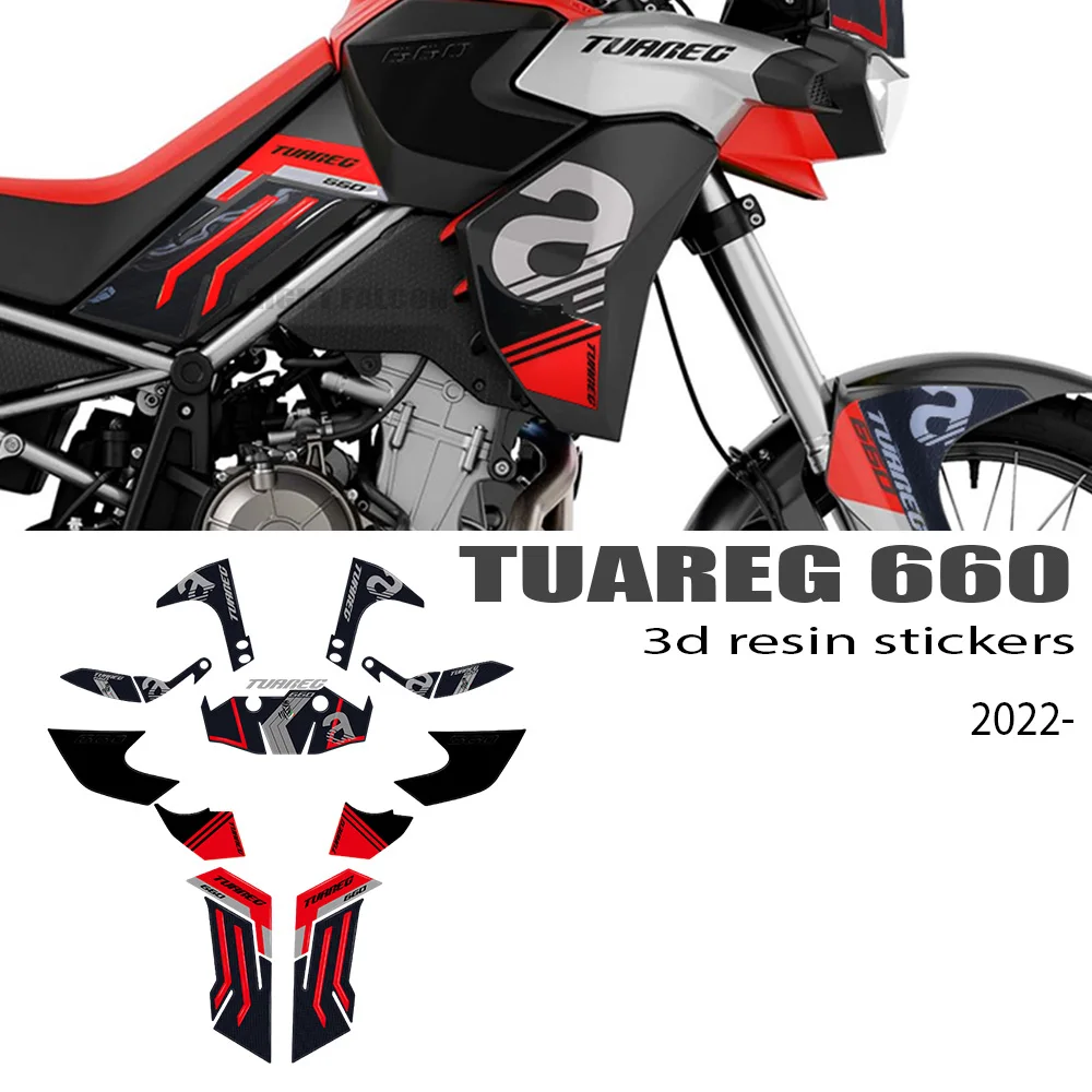 Tuareg660 3D Kit Di Protezione Adesivo In Resina Epossidica Serbatoio Pad Per Aprilia Tuareg 660 2022-2023