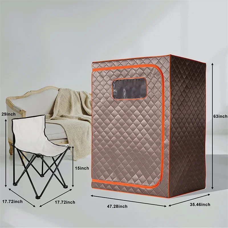 Portable Steam Sauna 2 Person Sauna Tent Sauna Rocket Home Sauna Kit,Two Person Whole Body Large Space Spa, 2Pcs 4L Steamer 4