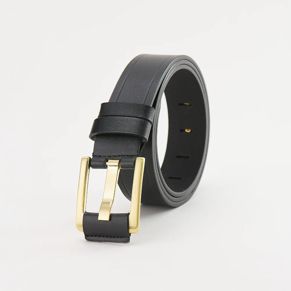 

New Women Fashion Leather Belt Buckle Belts Women and men Waist Belt Thin Black Buckle Leather Belt G25