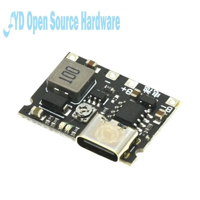 DC-DC Step Up Boost Module 3.7V To 9V 5V 2A 18650 Lithium Battery Charging Discharging Board Type-C DC Booster Converter Module