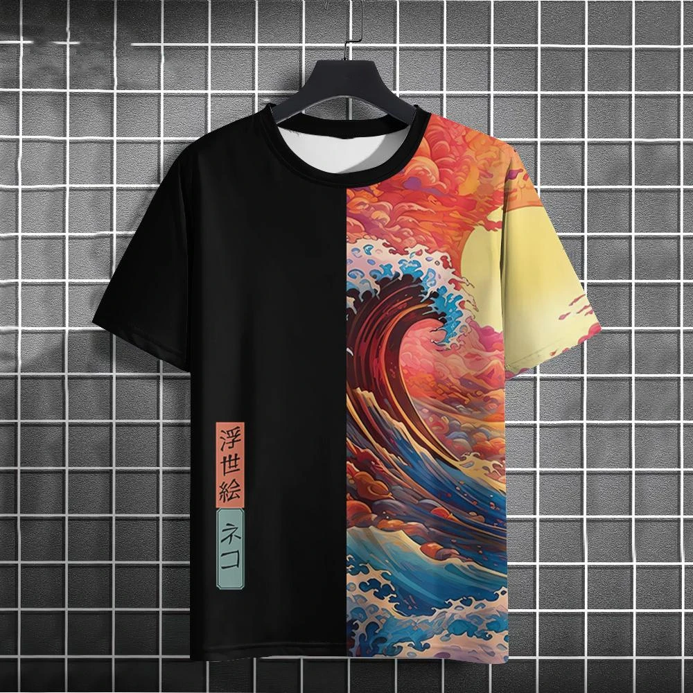 Mens Summer Short Sleeve T Shirt Oversized Tees