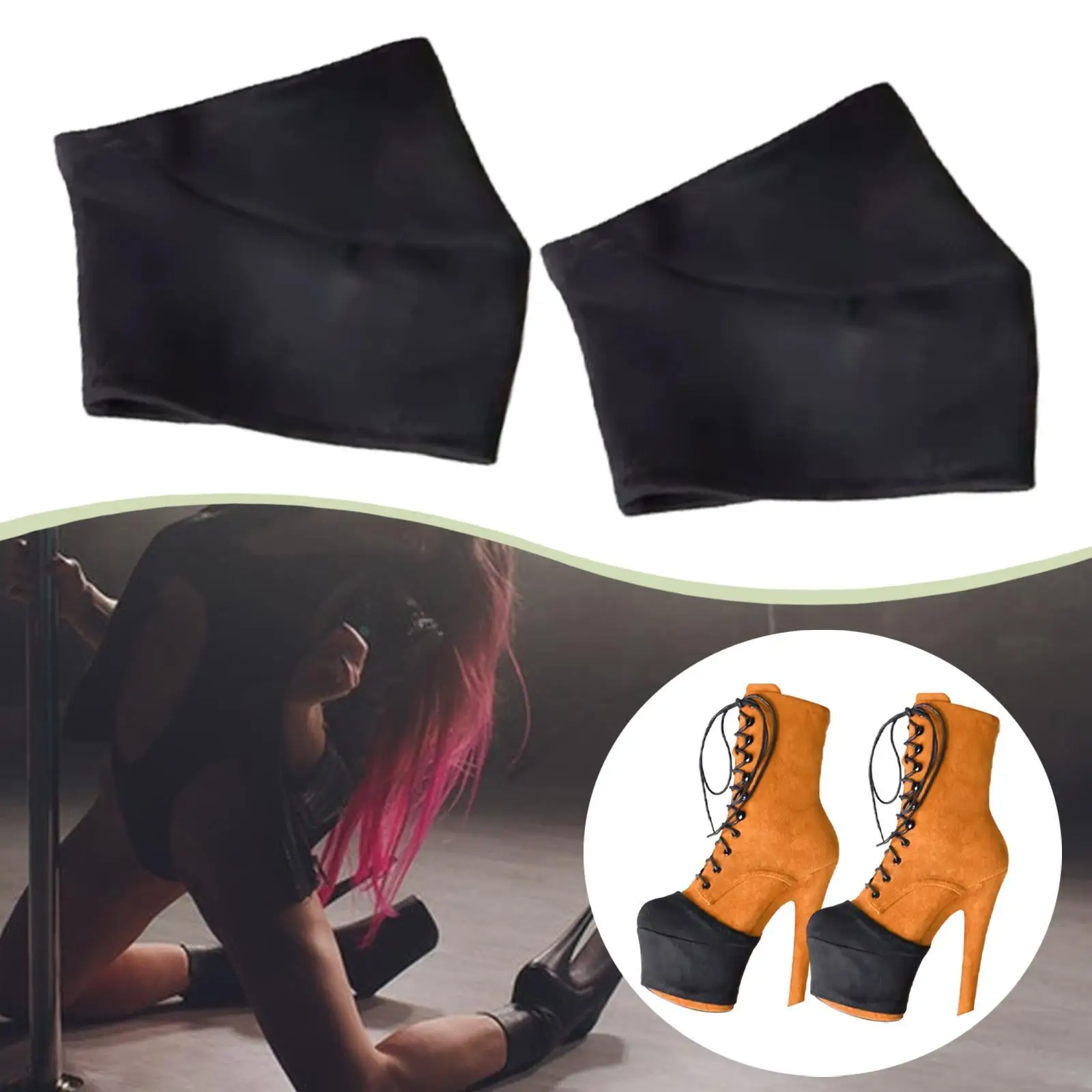 Dance Shoes Protectors Suede Grip Sleeves Shoe Sock Non Slip Cover for Women Pole Dance Equipment and Training
