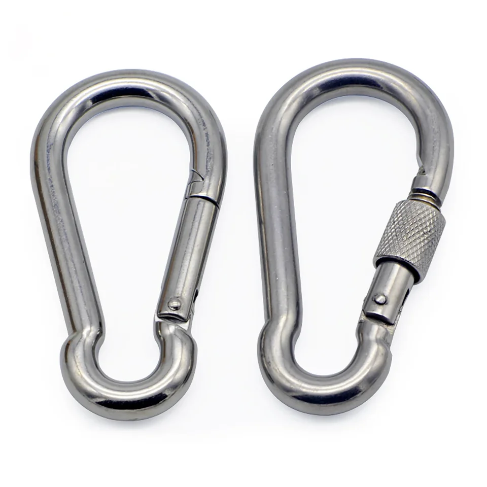 Moschettone In Acciaio Inox 316 Con Vite Di Sicurezza – Uxcell – 50x25x8mm