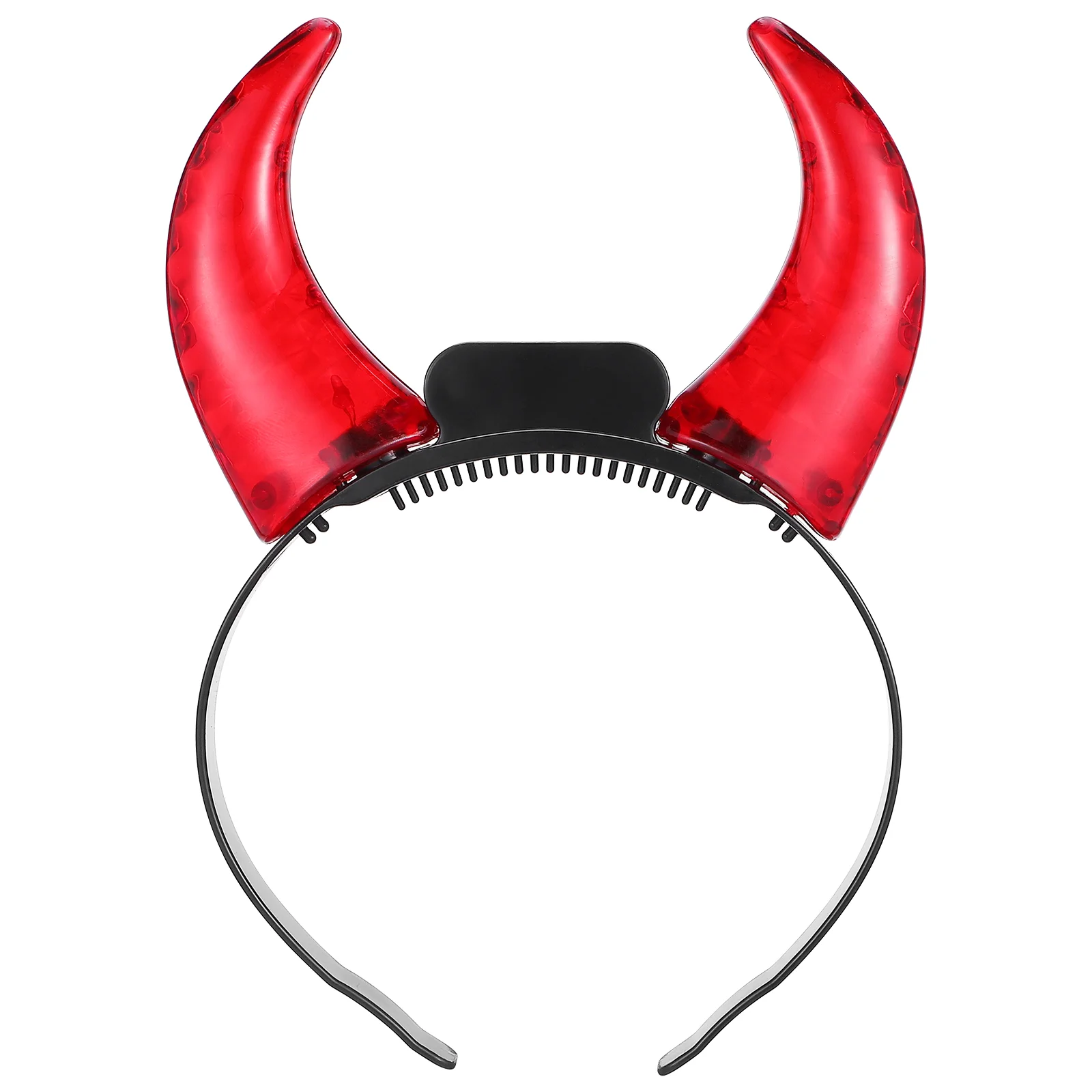 

Shine Christmas Demon Horn Headband Flashing Horns Lighted Halloween Electronic Components Plastics Headpiece Unique