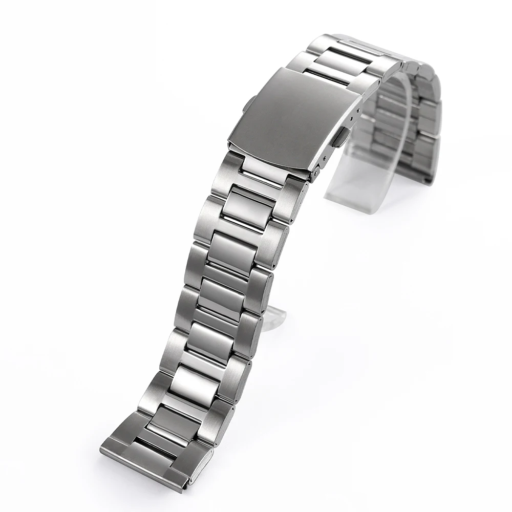 Elegant Stainless Steel Folding Buckle Watch Strap