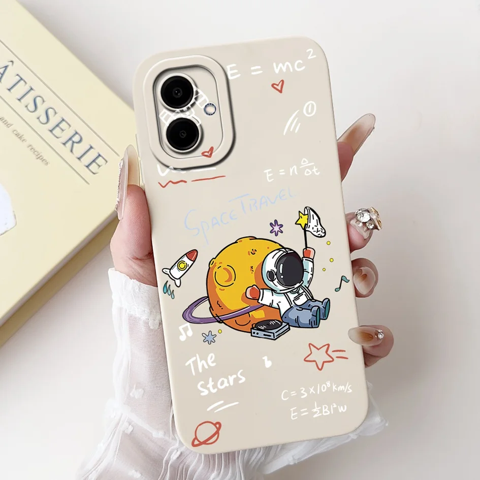 Cute Astronaut Unicorn Silicone Soft Case with Camera Lens Protection