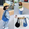 Baby Boys Girls Denim Shoulder Bags 2024 New Arrival Kids Cute Canvas Shoulder Bag Outdoor Accessory Small Bag Korean Style 1