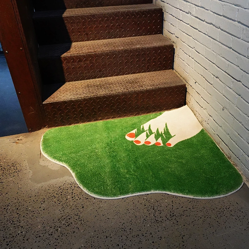 

Living Room Carpet Funny Grass Children Bedroom Plush Rug Home Decoration Large Area IG Cute Fluffy Corridor Door Mat ковер 러그