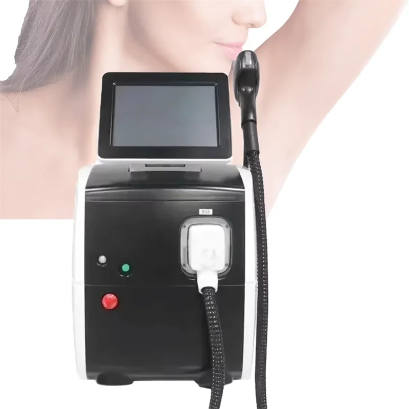 Portable 755nm 808nm 1064nm Ice Diode Laser Machine 3 Wavelength Skin Tightening Permanent Hair Removal Equipment