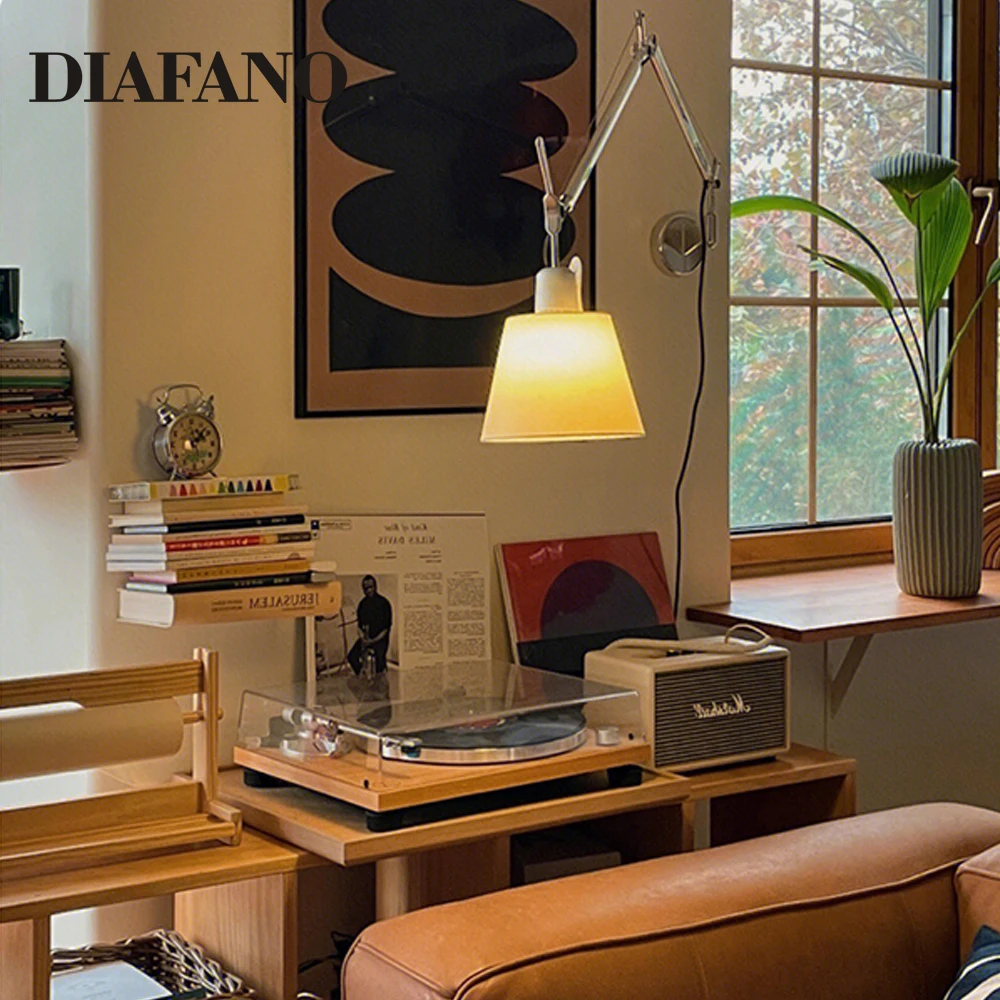 알루미늄 모던 접이식 벽 램프, 긴 스윙 암 스콘스 램프, 텔레스코픽 벽 조명, 침대 옆 공부 독서 스콘스