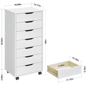 Dressers for Bedroom Furniture Office Organization and Storage Furnitures 7 Drawer) Vanity Desk Dressing Table 5/7 Drawer Chest 2