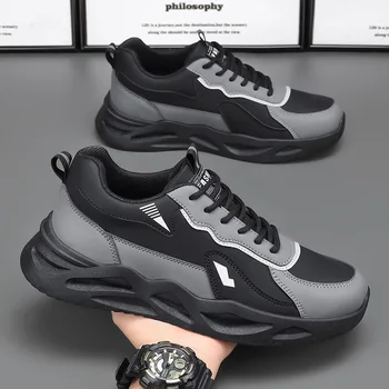 2025 new fashion wear-resistant breathable shoes men's non-slip wear-resistant thick sole sports shoes leisure daddy shoes